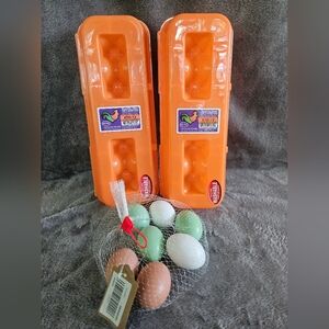Egg Cartons with Wooden Eggs